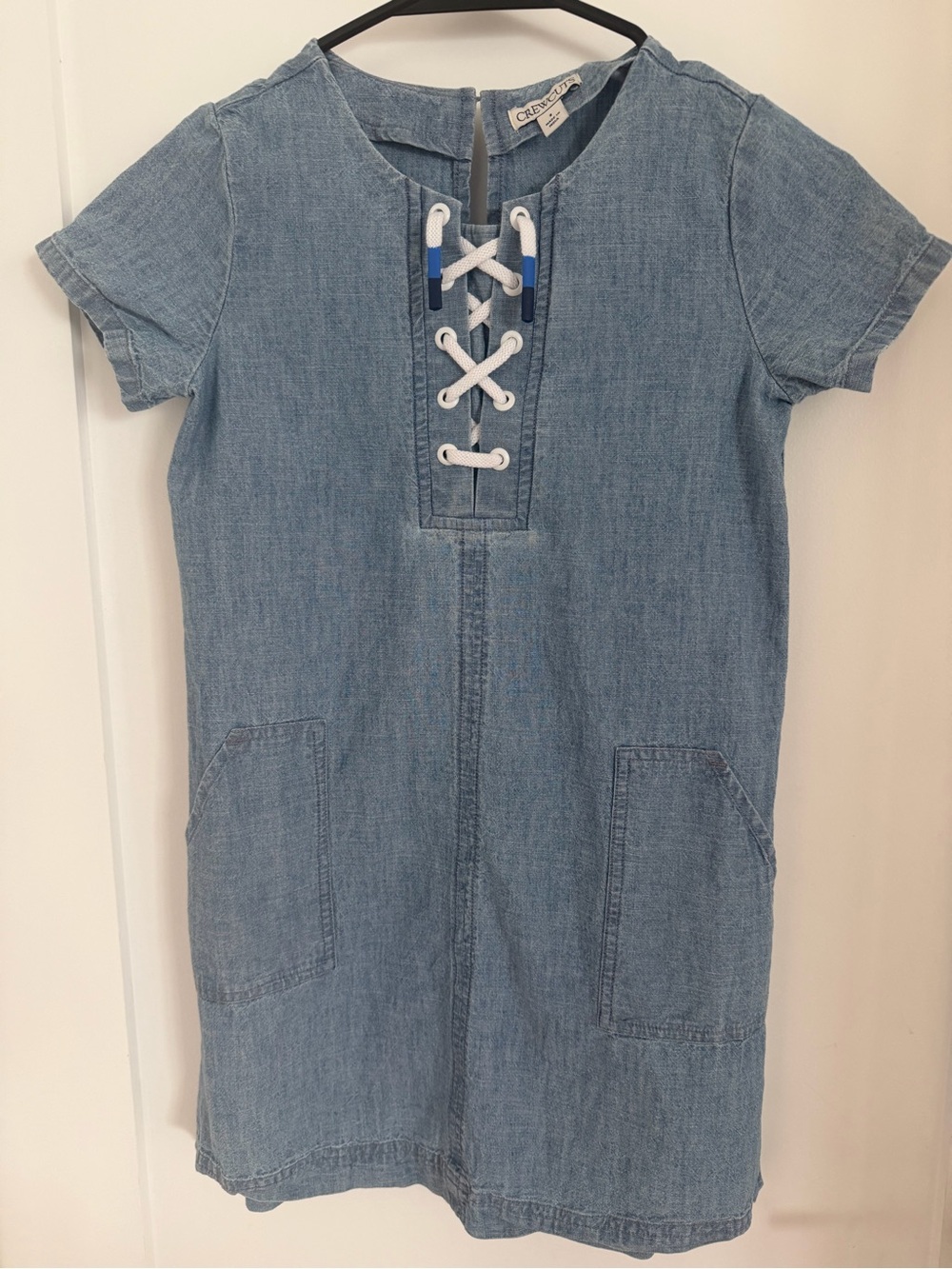 J. Crew Crewcuts Girls' harbour shift dress in chambray Size8